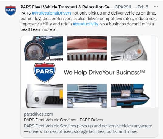 PARS Drives Business