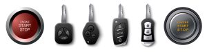 Car remote engine start key or button vector Car remote engine start key or button vector