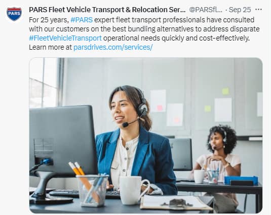For 25 years, PARS expert fleet transport professionals